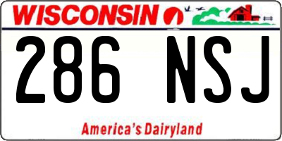 WI license plate 286NSJ