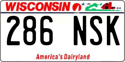 WI license plate 286NSK