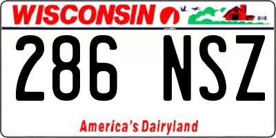 WI license plate 286NSZ