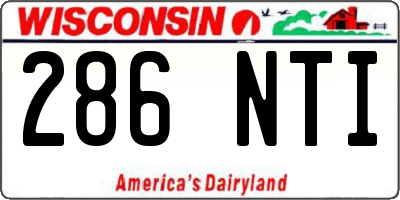 WI license plate 286NTI