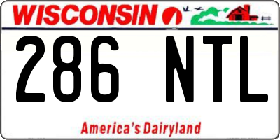 WI license plate 286NTL