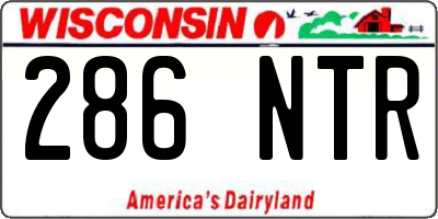 WI license plate 286NTR