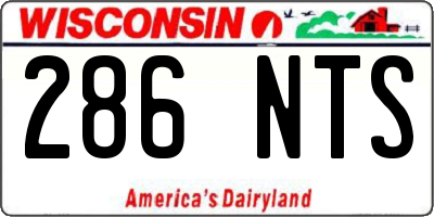 WI license plate 286NTS