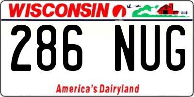 WI license plate 286NUG