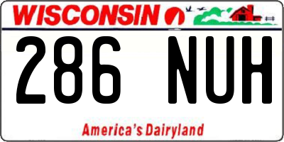 WI license plate 286NUH
