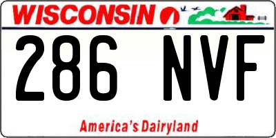 WI license plate 286NVF