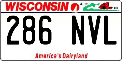 WI license plate 286NVL