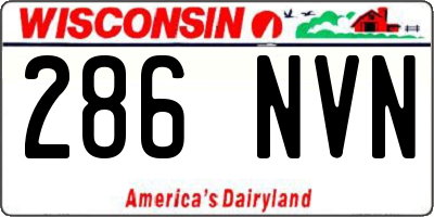 WI license plate 286NVN