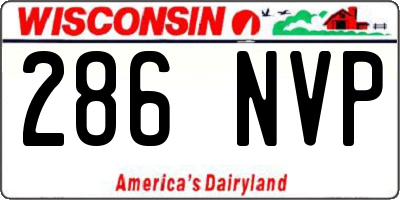 WI license plate 286NVP