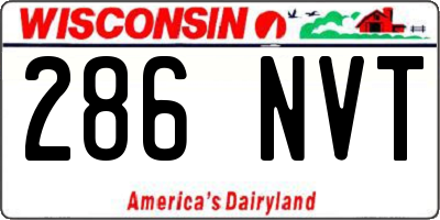 WI license plate 286NVT