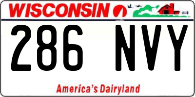 WI license plate 286NVY
