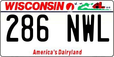 WI license plate 286NWL
