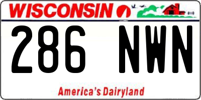 WI license plate 286NWN
