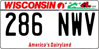 WI license plate 286NWV
