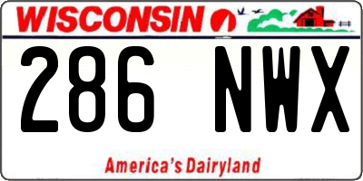 WI license plate 286NWX