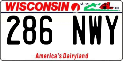 WI license plate 286NWY