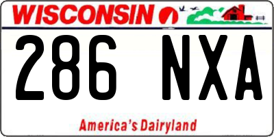 WI license plate 286NXA