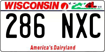 WI license plate 286NXC