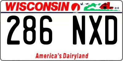 WI license plate 286NXD