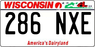 WI license plate 286NXE