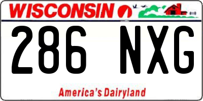 WI license plate 286NXG