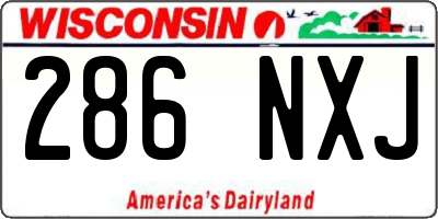 WI license plate 286NXJ