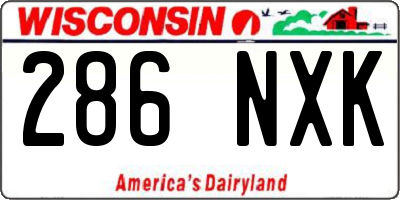 WI license plate 286NXK