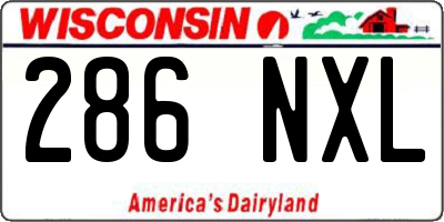 WI license plate 286NXL