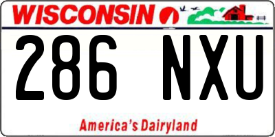 WI license plate 286NXU