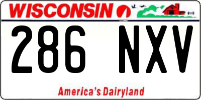 WI license plate 286NXV