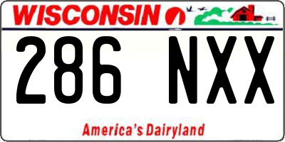 WI license plate 286NXX