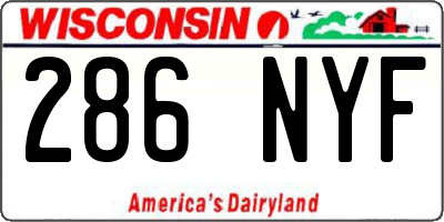 WI license plate 286NYF