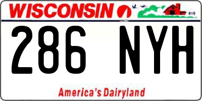 WI license plate 286NYH