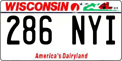 WI license plate 286NYI