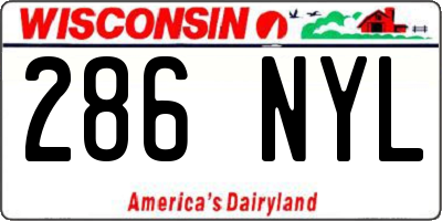 WI license plate 286NYL