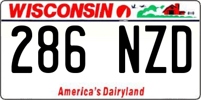 WI license plate 286NZD