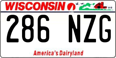 WI license plate 286NZG