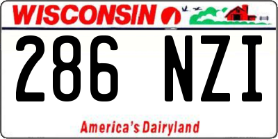 WI license plate 286NZI
