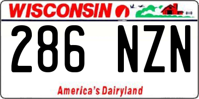 WI license plate 286NZN