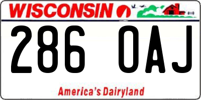 WI license plate 286OAJ