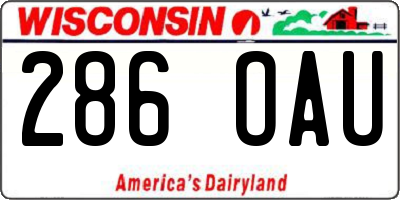 WI license plate 286OAU