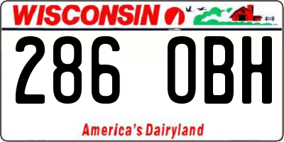 WI license plate 286OBH