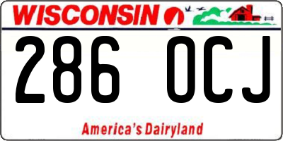 WI license plate 286OCJ