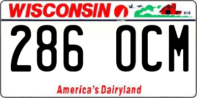 WI license plate 286OCM