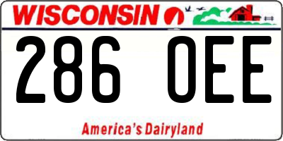 WI license plate 286OEE