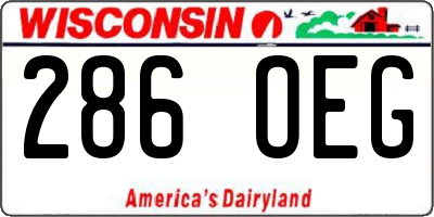 WI license plate 286OEG