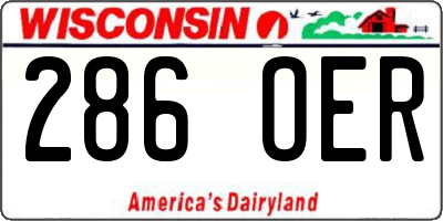 WI license plate 286OER