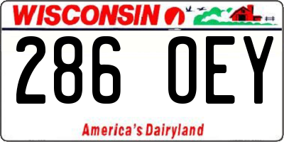 WI license plate 286OEY