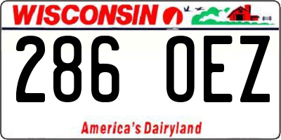 WI license plate 286OEZ