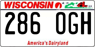 WI license plate 286OGH